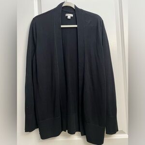 Croft & Barrow Black Open Front Cardigan Sweater XXL
